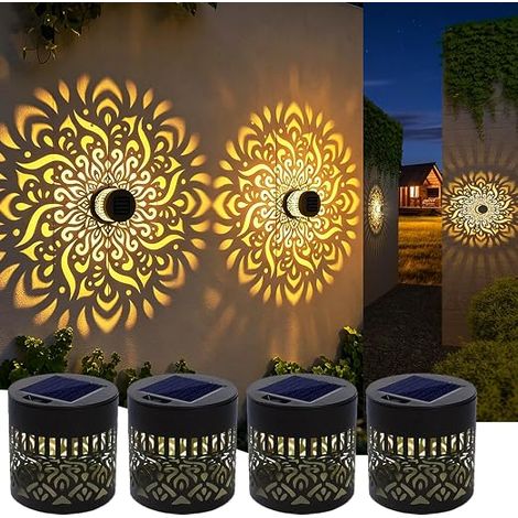 Solar Lantern Mandala, Metal LED Nomadic Waterproof Outdoor Hanging Solar Lamp Outdoor for Garden, Terrace, Decoration, Balcony (1/5)