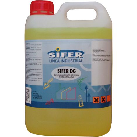 SIFER DG Alkalischer biologisch abbaubarer Entfetter 5 Liter
