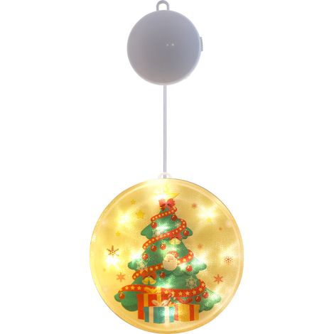Noël Fenêtre Sucker Led Lampe Halloween Flexible Suspendu Flocon De Neige Cerf Cloche
