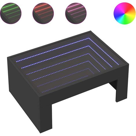 Maison Exclusive - Tavolino da Salotto con LED Infinity Nero 70x50x30 cm