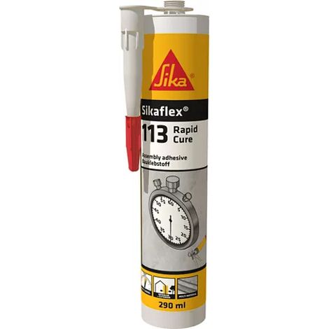 Sika Sikaflex-113 Rapid Cure Blanc 290 ml – Colle de montage rapide intérieure et extérieure