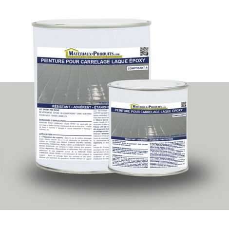 Peinture Laque Epoxy Spécial Carrelage - 1 Kg Gris clair - MATPRO (1/3)
