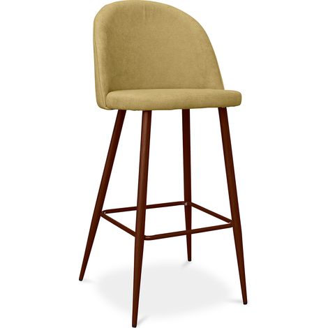 Taburete Tapizado en Tela - Diseño Escandinavo - 76cm - Evelyne (1/5)