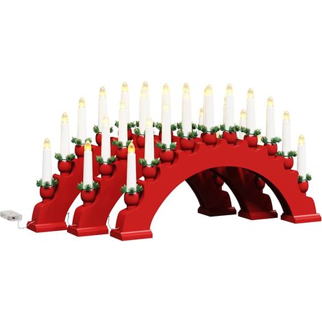 Arco de Velas de Navidad con 10 Velas LED 3 pcs Rojo vidaXL