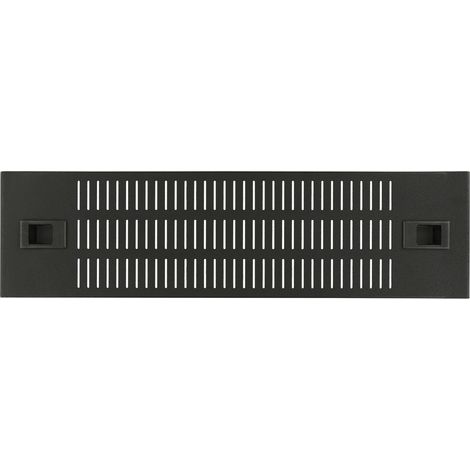 Pannello di copertura ventilato Lanview 3U 19" con chiusura a scatto, nero, RAB410BL