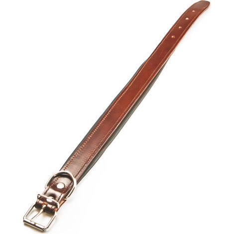 Utilia Pet COLLARE IN CUOIO FODERA IMBOTTITA cm. 44x2,0
