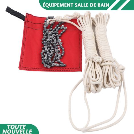 WAOBDLA Portable 42 dents scie chaîne corde scie outil de jardin pour arbre membres corde scie kit (1/5)