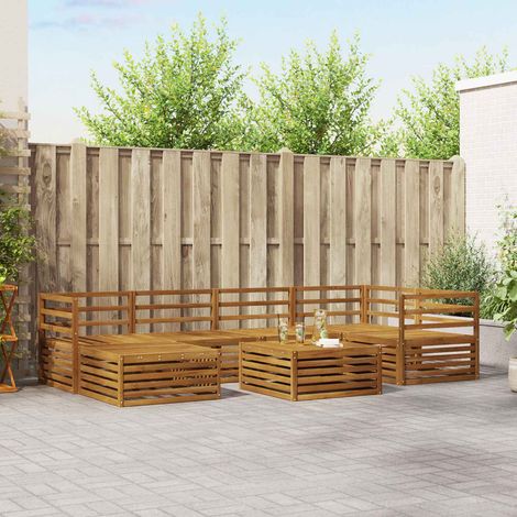 Outdoor-Sofagarnitur 7 pcs Natur (1/5)