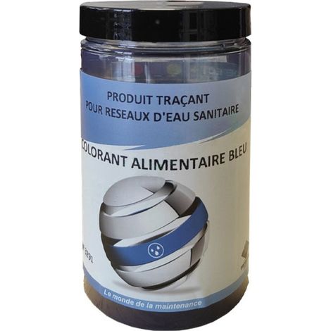 Colorant alimentaire traçant bleu (prêt à l'emploi) pour recherches de fuites - Pot de 180Gr