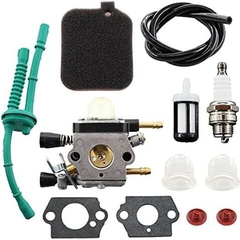 Carburador con cebador, filtro de aire, cable y filtro de combustible para Stihl BG45, BG46, BG55, BG65, BG85, BR45C, SH55 y SH85. Sustituye al ventilador del carburador Zama C1Q-S68G 4229 1200 606. (1/5)