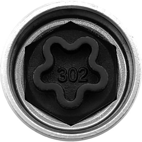 Replacement for Mercedes Benz Security Master Locking Wheel Nut Key 307 Anti-theft Screw Socket Wren-302-Silver (1/5)