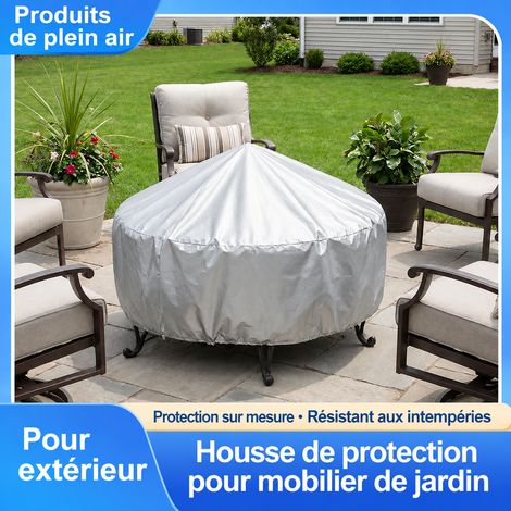 Housse de protection ronde pour barbecue et table 55×50 cm en tissu Oxford 55 50cm 300 g – Livraison gratuite (1/5)