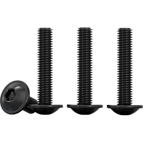 Vis à Tête Cylindrique à Six Pans Creux, M4x30mm Boulon à Tête Hexagonale Acier Inoxydable A2 V2A à Métaux pour Les Connexions Mécaniques, Noir, 50 Pièces (1/5)