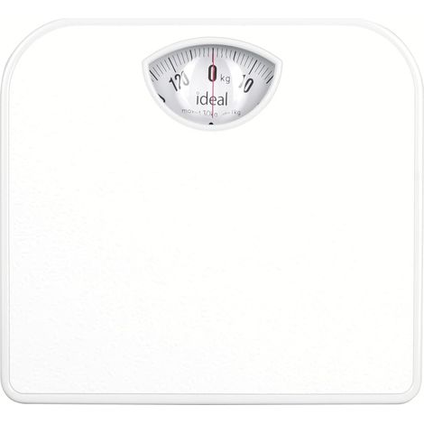 POIDS DE SALLE DE BAIN MÉCANIQUE CLASSIQUE ANALOGIQUE POUR 130KG IZ9201 BLANC (1/5)
