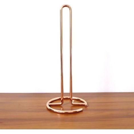 Or rose-Support de Rouleau de Papier, Porte-Rouleau de Cuisine Portable en Acier Inoxydable Or Porte Rouleaux Papier Toilette Vertical en Acier Support Distributeur de Papier (1/4)
