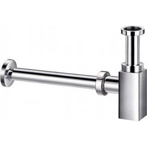 Siphon Lavabo Design Totem Carré - Laiton chromé (1/3)