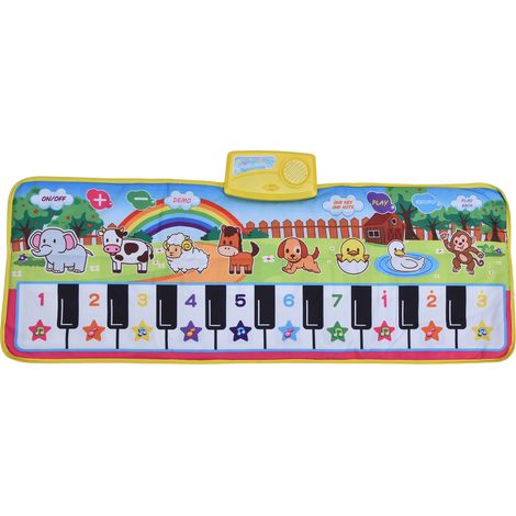 Tapis de musique pour enfants, ludique, antidérapant, stable, pliable, avec clavier et jouets de danse pour enfants (1/5)