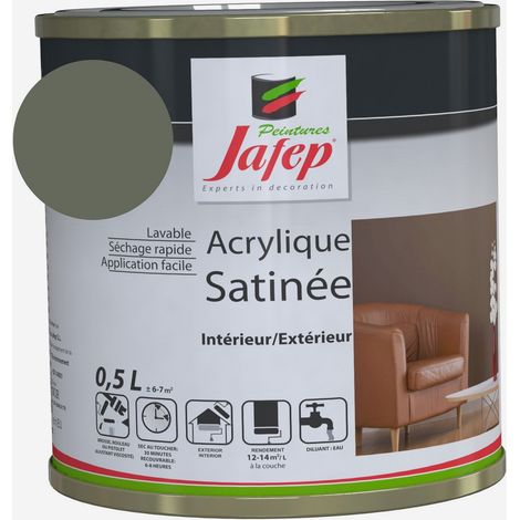Peinture acrylique satinée gris béton Jafep  0,5l