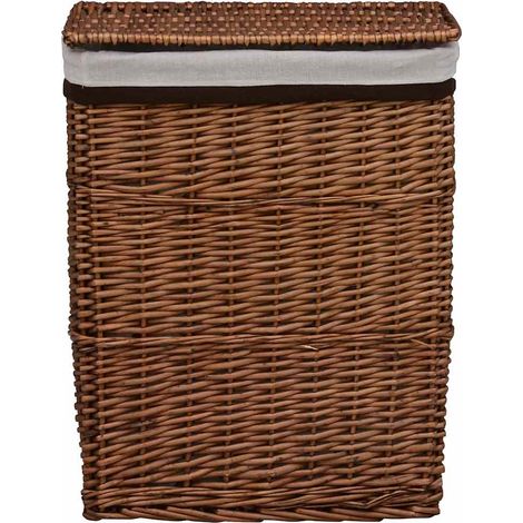 Maison Exclusive - Panier à linge Marron Saule (1/5)