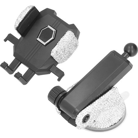 Support Téléphone Voiture Cristal Long Bras Orientable Support Navigation Tableau de Bord Pare-Brise Aération (1/5)