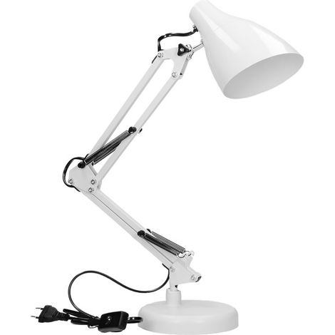 Virone, Schreibtischlampe Dian - Weiß - Verstellbarer Arm - Hochwertige Ausführung - Ideal zum Lesen (1/4)