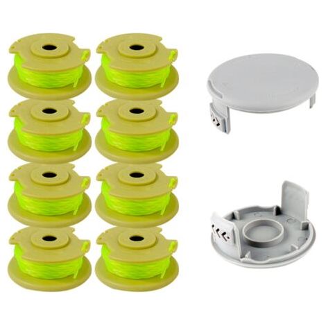 Sollbry 10 Paquet Modèle Actualisé Bobine Fil Coupe Bordure Convient pour Ryobi One +18v,24v,40v Coupe Bordures,Ø2.0mm et 3.5m Longueur AC14RL3A Remplacements Coupe Bordure(8 Bobine,2 Couvercle) (1/5)