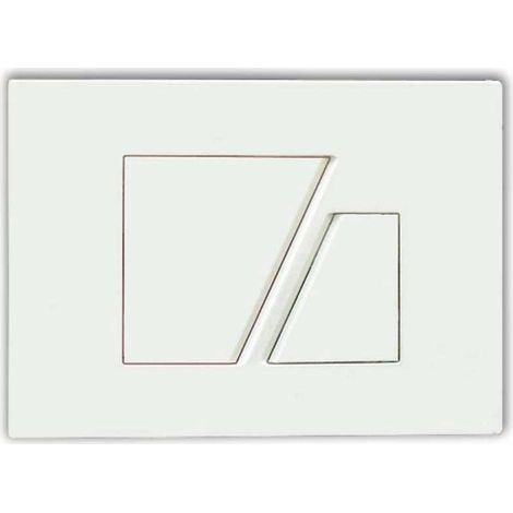 S-707 Placa Doble Pulsador Cuadrado para Inodoro Suspendido Blanco JIMTEN