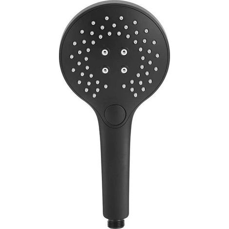 Cabezal de ducha negro mate, cabezal de ducha de alta presión (1/3)