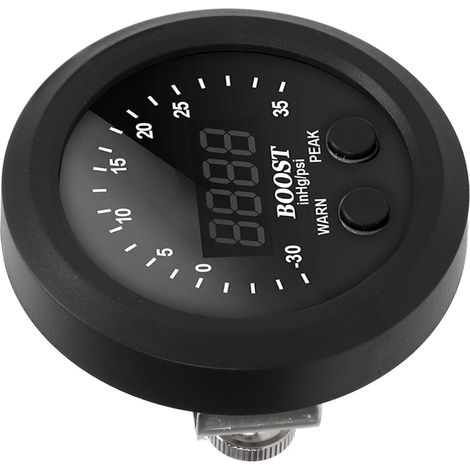 Kit de manomètre de pression de turbo 60 mm/2,4 pouces 12 V - 30-35 PSI - affichage numérique avec capteur et indicateur LED (1/5)