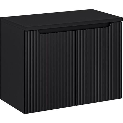 Meuble sous vasque + plateau 80 cm - A portes - Astral Black - Livraison gratuite (1/5)