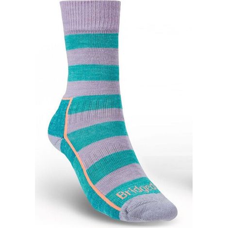 Bottes de randonnée légères en laine mérinos Bridgedale Hike pour femmes - Taille : S / Couleur : turquoise/violet