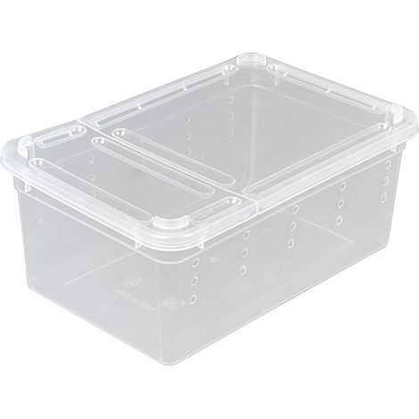 Boîte D'élevage en Plastique Transparent pour Reptiles,Boite a Insecte Transportable,Boîte Légère et Respirante,pour Tortues Araignée Lézards Insectes Grenouille (1/5)
