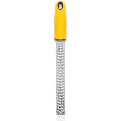 Râpe multi-usages - Inox - Chocolat dur - Ergonomique - Compatible lave-vaisselle - Jaune