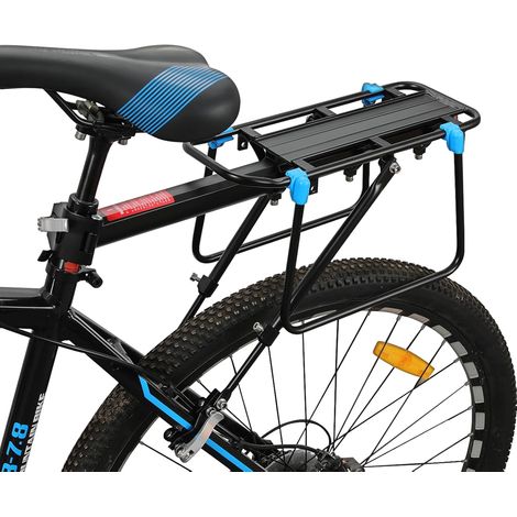 Porte-bagages de vélo réglable en alliage d'aluminium avec réflecteur pour VTT de 24 à 29 pouces, fermeture rapide et montage, charge maximale 50 kg (1/5)