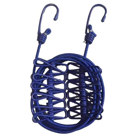 Étendoir à linge avec pinces – pour sous-vêtements et chaussettes – pour balcon Bleu (1/5)
