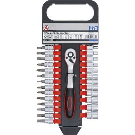 Kit 27 pieces 1 cliquet + 26 douilles et embouts carre de 1/4 (1/4)