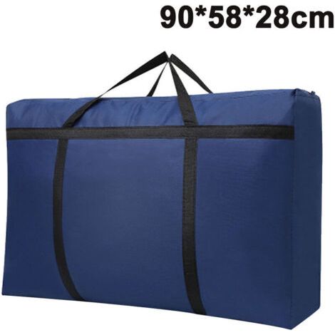 150L grands sacs de rangement pour couette à glissière, sac de rangement pliant pour vêtements avec poignée renforcée, sac (1/4)