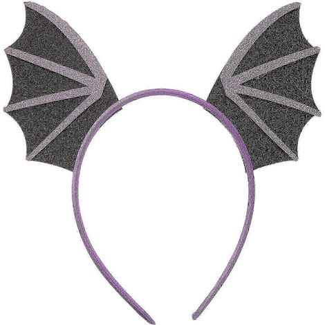 Serre-tête chauve-souris d'Halloween, aile de diable, accessoire de coiffure pour la fête des fantômes. (1/3)