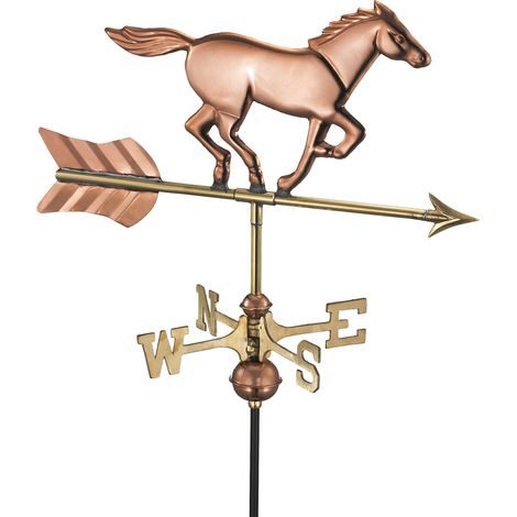 Cottage Horse Copper Weathervane - H63 x W53 x L28 cm