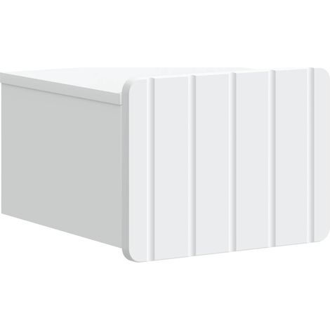 vidaXL Cabinet de chevet mural avec tiroir Blanc 33 x 34,5 x 24 cm (1/5)