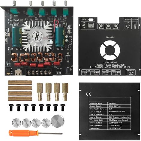 Power amplifier board module, 2.1 channel digital power amplifier board module, 220 high and low tone subwoofer power amplifier board (1/5)