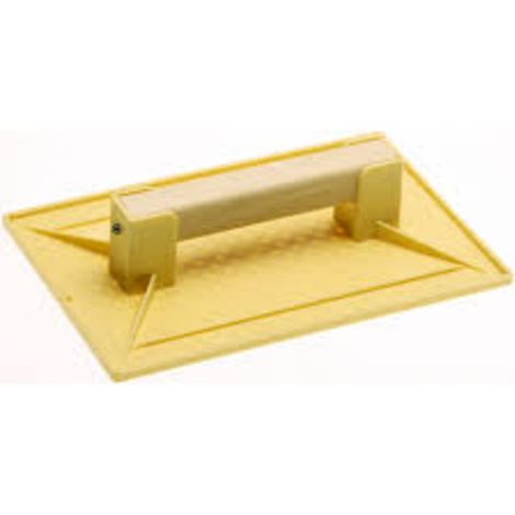 ABS-Glättekelle gelb 1. Wahl Holzstiel Rect 35x27 VINMER - 051308