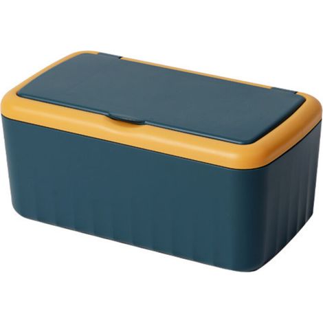 Scatola in plastica per salviettine umidificate, per casa, auto, ufficio, con coperchio ad anello (1/4)