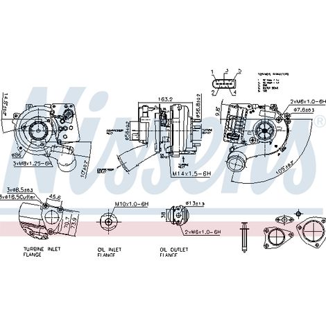 Turbocompresseur, suralimentation Nissens 93534 AUDI 059145722J 059145722JV