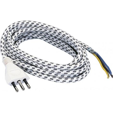 CAVO ELETTRICO tigrato Grigio FERRO DA STIRO CON SPINA DA 2,80MT