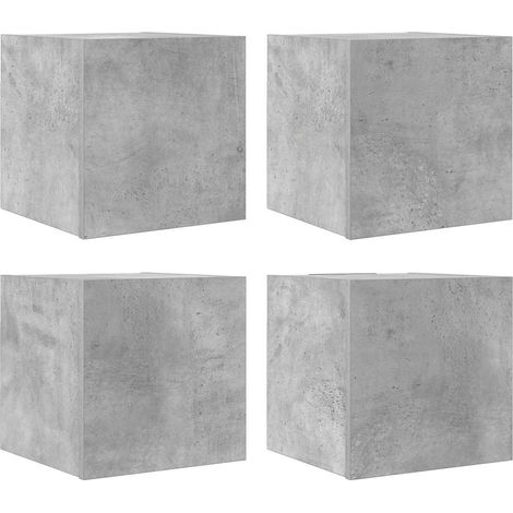 Mobili Porta TV a Parete 4pz Grigio Cemento 30,5x30x30 cm vidaXL (1/5)