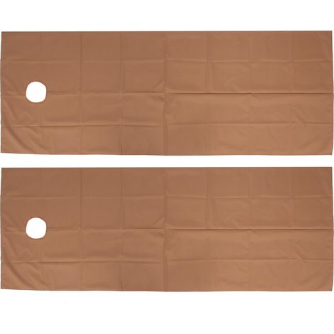 Lot de 2 draps de table de massage SPA respirants, résistants à l'huile et imperméables, marron foncé (1/5)
