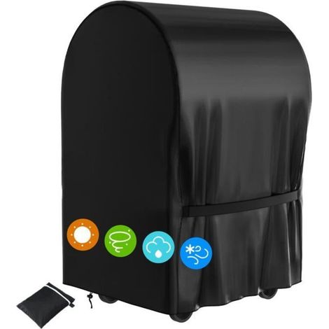 Waterproof BBQ Cover with Pocket and Cord, 77x67x110cm Protection
