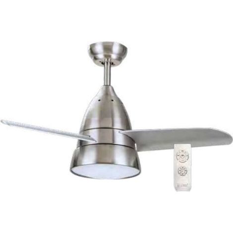 Deckenventilator Kidau mit verstellbarem CCT-Licht und Ø91-Steuerung, 3 Flügel, Nickel (1/3)