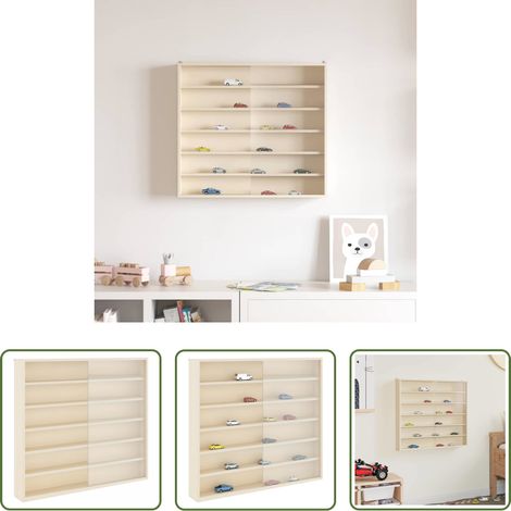 Vitrine en bois - Vitrine Murale avec étagère Beige 60 x 8,5 x 54 cm Contreplaqué (1/5)